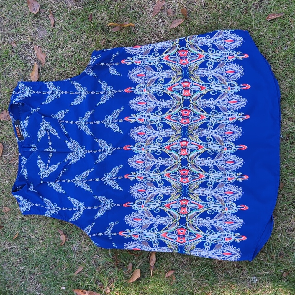Women's blue Renee c large top
